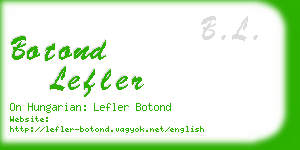 botond lefler business card